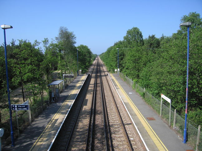 Holton Heath looking west from
footbridge