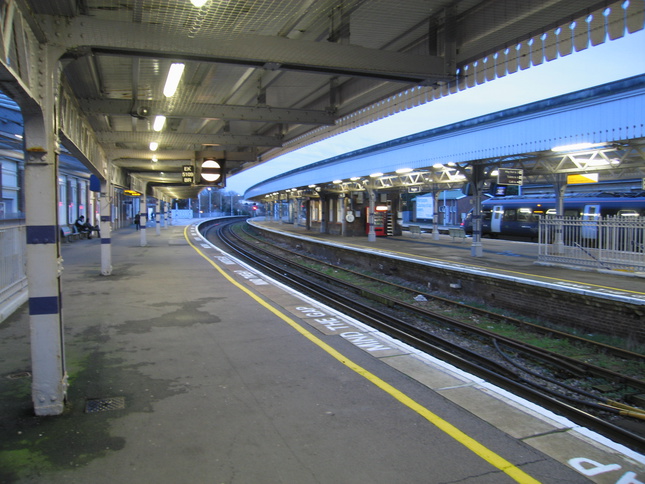 Margate platform 1 under
canopy