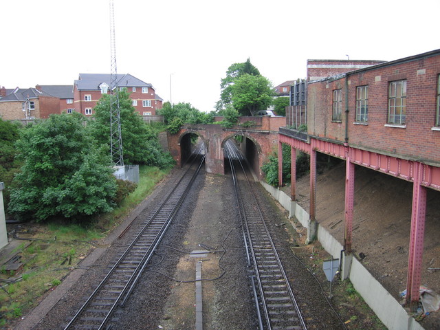 Pokesdown from footbridge,
looking east