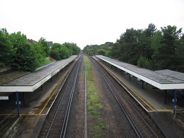 Pokesdown from footbridge,
looking west