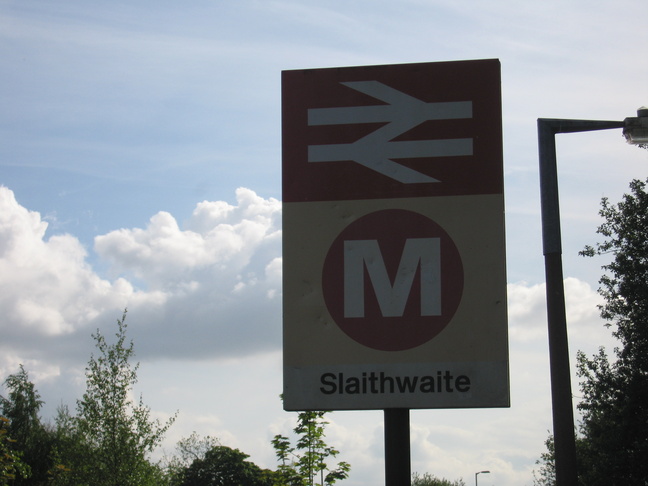 Slaithwaite station sign