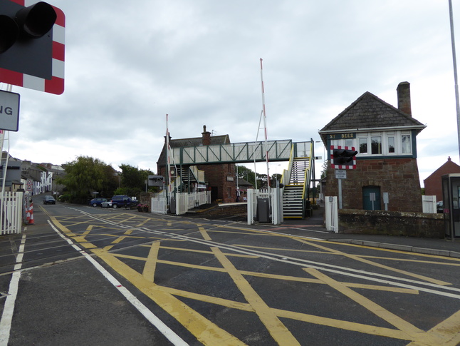 St Bees level crossing and signalbox