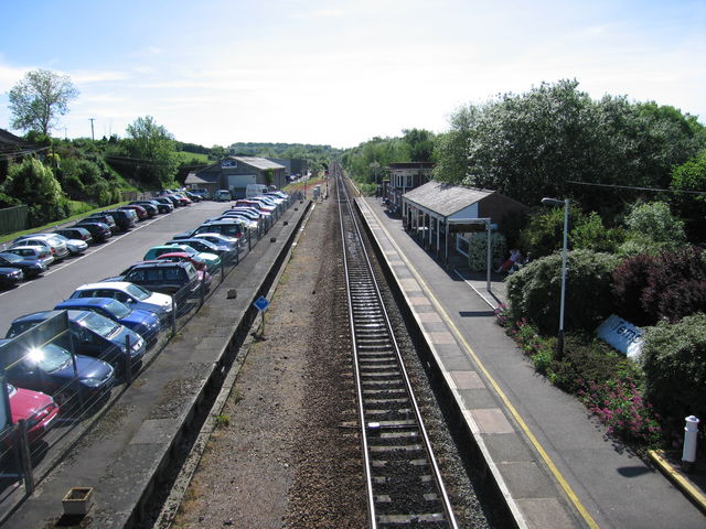 Templecombe looking west from
footbridge