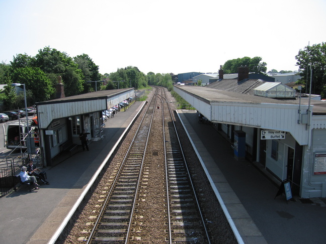Warminster from footbridge
looking east