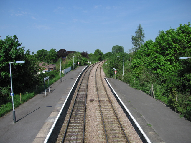 Warminster from footbridge
looking west