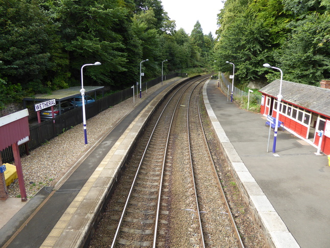 Wetheral looking west from
footbridge