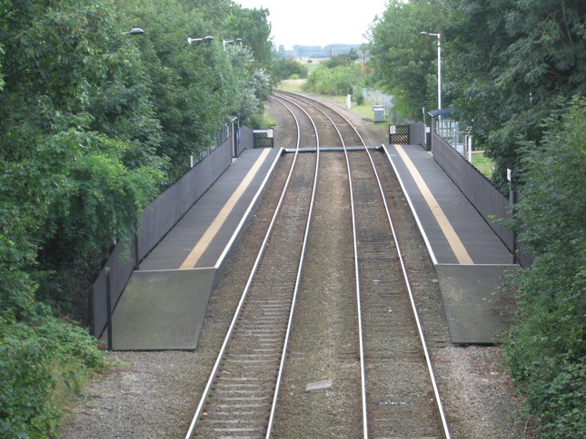 Ruskington from bridge
looking south