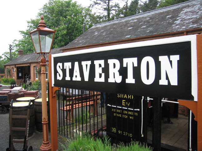 Staverton station sign