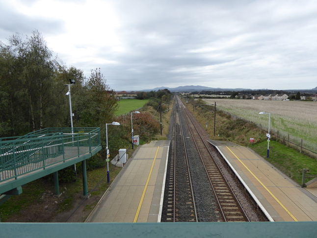 Wallyford looking west from footbridge