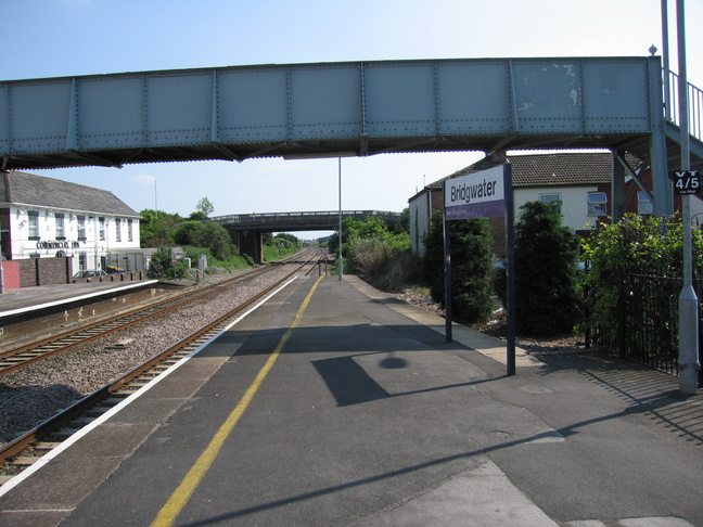 Bridgwater looking south with
old platform