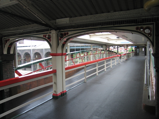 Chester on footbridge