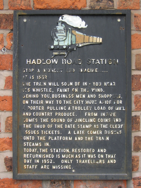 Hadlow Road plaque