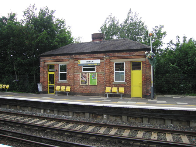 Hillside platform 2 building
seen from platform 1