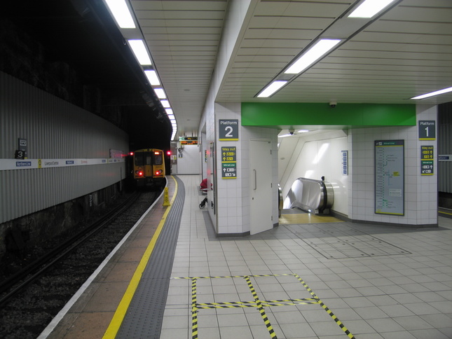Liverpool Central platforms
1 and 2 exit to Wirral line