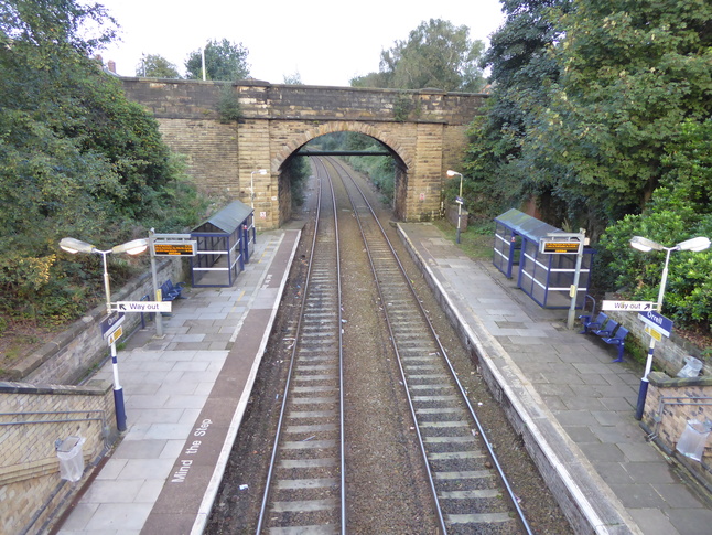 Orrell looking east from footbridge