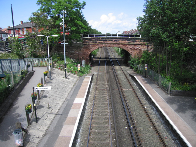 Orrell Park from footbridge
looking north