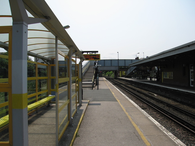 Rock Ferry platform 1 shelter