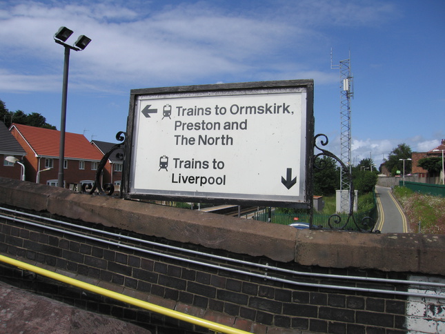 Walton footbridge sign