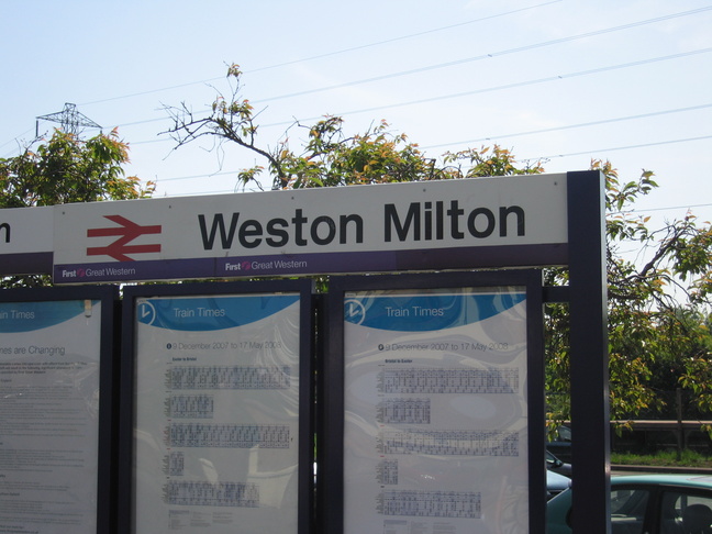 Weston Milton sign