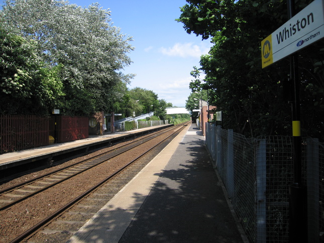 Whiston platform 1 looking east