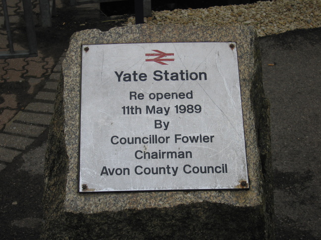 Yate re-opening plaque